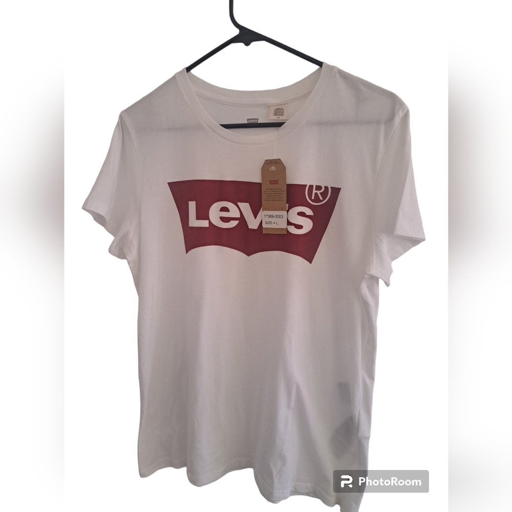 Women's Levi's Logo White short sleeves top